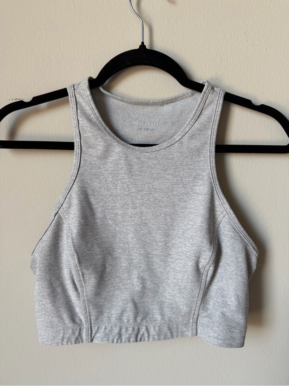 Outdoor Voices Heather Gray Cropped Tank